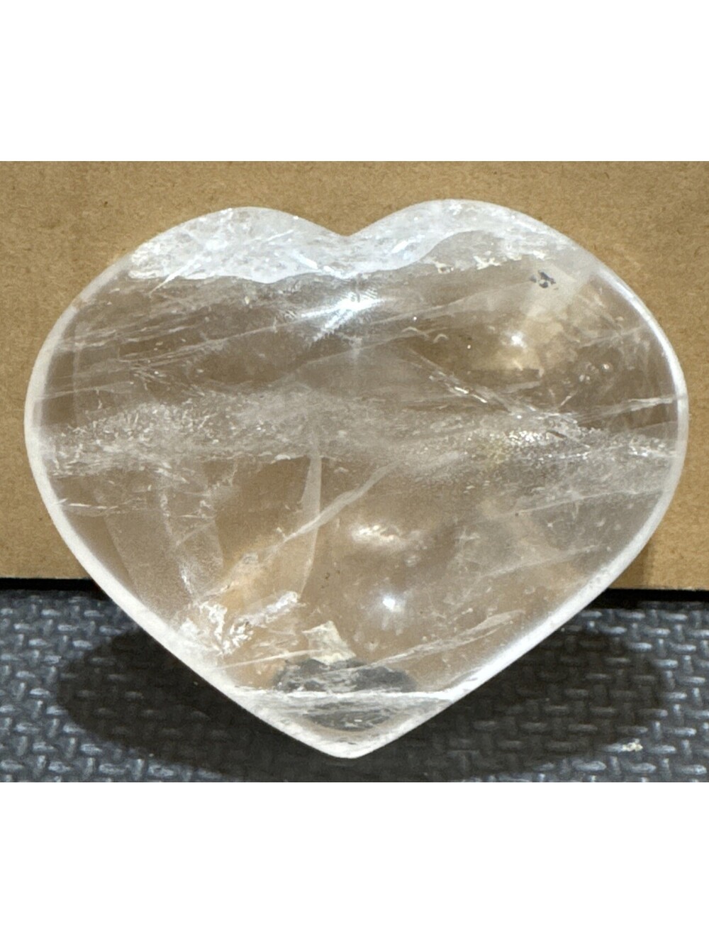 3.5”W Polished Clear Quartz Crystal Stone Mineral HEART | 310grams